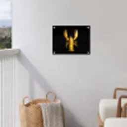 Kreeft - Geel - Stippen - Effen tuinposter los doek klein -sfeer8