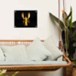 Kreeft - Geel - Stippen - Effen tuinposter los doek klein -sfeer7