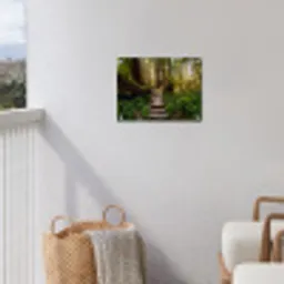 Verloren Brug in het Woud tuinposter los doek klein -sfeer8
