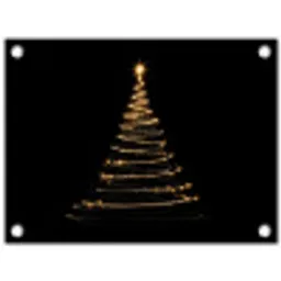 Magisch - Kerstboom - Lichtspiralen - Zwart tuinposter los doek klein -3d