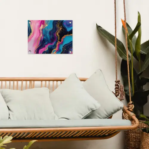 Marmer - Modern - Goud tuinposter los doek klein -sfeer7