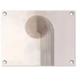 Minimalistisch - Cirkel - Lichtgrijs tuinposter los doek klein -3d