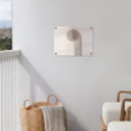 Minimalistisch - Cirkel - Lichtgrijs tuinposter los doek klein -sfeer8