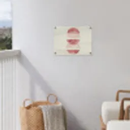 Minimalistisch - Cirkels - Roze tuinposter los doek klein -sfeer8