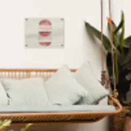 Minimalistisch - Cirkels - Roze tuinposter los doek klein -sfeer7