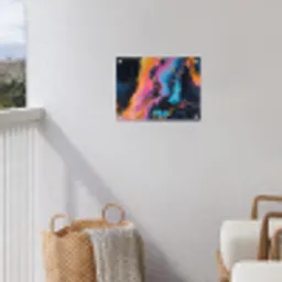 Modern - Marmer - Oranje tuinposter los doek klein -sfeer8