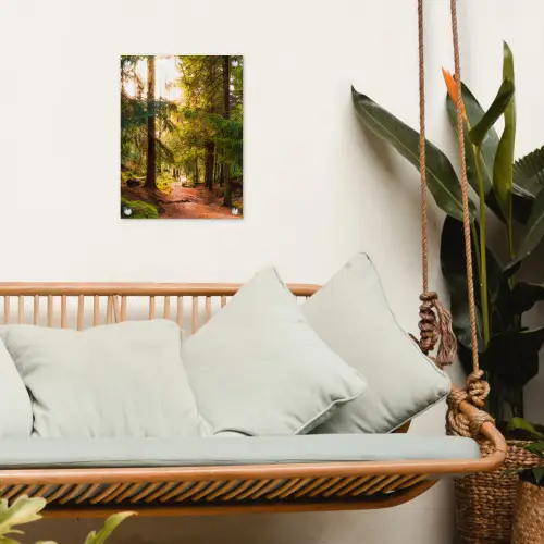 Mossig bospad tuinposter los doek klein -sfeer7