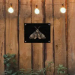 Mot - Bladachtig - Grijs tuinposter los doek klein -sfeer1
