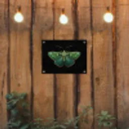 Mot - Levendig - Groen tuinposter los doek klein -sfeer1