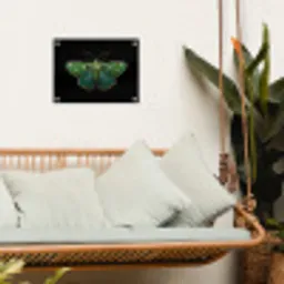 Mot - Levendig - Groen tuinposter los doek klein -sfeer7