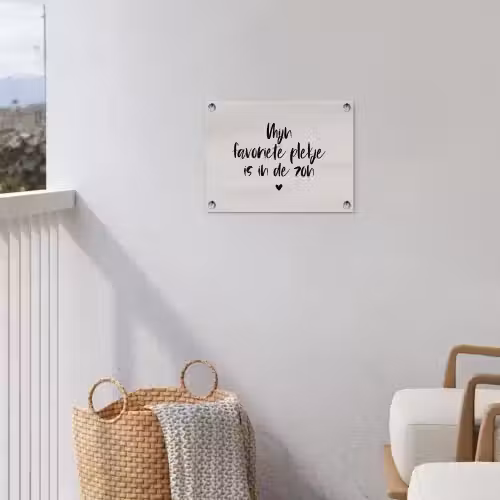 Mijn favoriete plekje is in de zon - Zomer - Tekst - Quotes tuinposter los doek klein -sfeer8