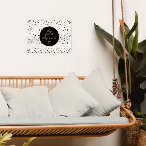 Mijn favoriete plekje is in de zon - Tekst - Zon - Zomer - Quotes tuinposter los doek klein -sfeer7