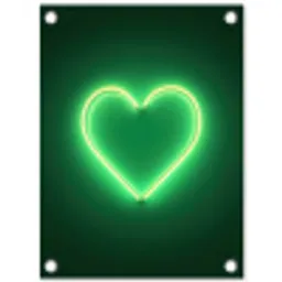 Neon - Groen - Licht tuinposter los doek klein -3d