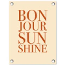 Oranje - Quote - Sun tuinposter los doek klein -3d