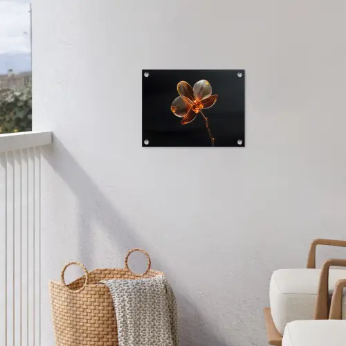 Orchidee - Doorzichtig - Bloem tuinposter los doek klein -sfeer8