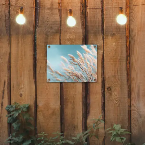 Siergras - Wind - Lichtbruin tuinposter los doek klein -sfeer1