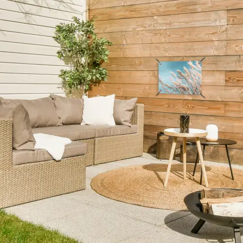 Siergras - Wind - Lichtbruin tuinposter los doek klein -sfeer4