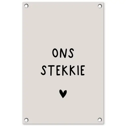 onsstekkie-beige tuinposter los doek klein -3d