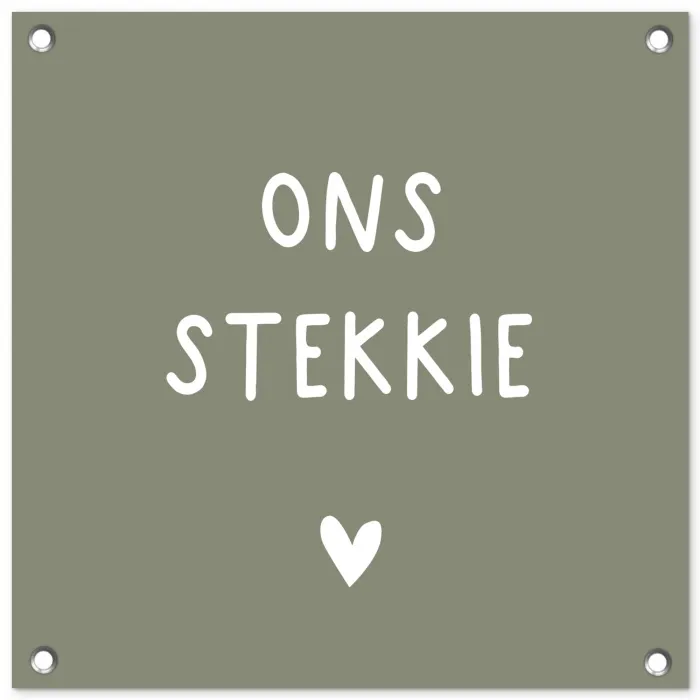 onsstekkie-groen tuinposter los doek klein -3d