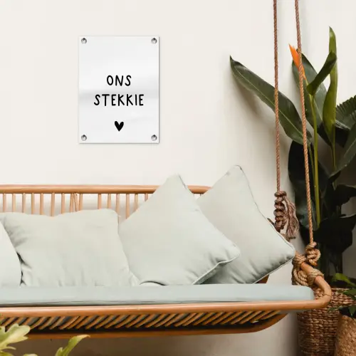 Ons stekkie - Spreuken - Quotes tuinposter los doek klein -sfeer7