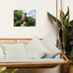 Uil - Boomstronk - Bos - Lucht tuinposter los doek klein -sfeer7