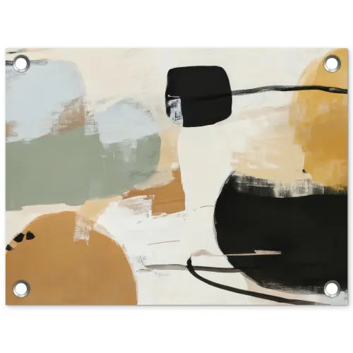 Paint - Abstract - Kleuren tuinposter los doek klein -3d