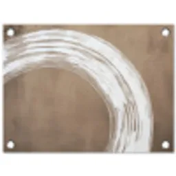 Verf - Bruin - Japandi tuinposter los doek klein -3d