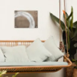 Verf - Bruin - Japandi tuinposter los doek klein -sfeer7