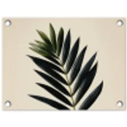 Palmblad - Donkere bladen - Subtiel tuinposter los doek klein -3d