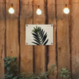 Palmblad - Donkere bladen - Subtiel tuinposter los doek klein -sfeer1
