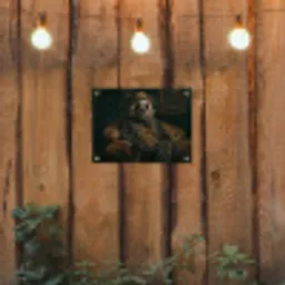 Panda - Hoed - Bril - Pak tuinposter los doek klein -sfeer1