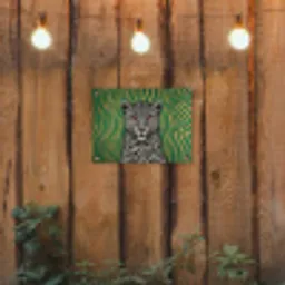 Panter - Zebrapatroon - Groen tuinposter los doek klein -sfeer1