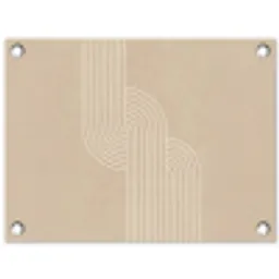 Parallelle lijnen - Lichte textuur - Beige tuinposter los doek klein -3d