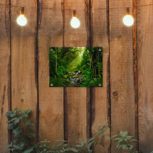 Pad door het Regenwoud tuinposter los doek klein -sfeer1