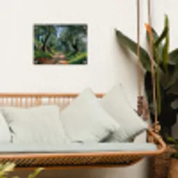 Pad - Bomen - Schaduw - tuinposter los doek klein -sfeer7