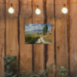 Mensen - Wandelen - Zandpad - Velden tuinposter los doek klein -sfeer1