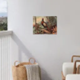 Fazant - Bos - Groen - Landschap tuinposter los doek klein -sfeer8