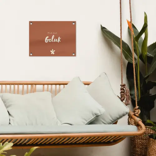 Pluk het Geluk tuinposter los doek klein -sfeer7