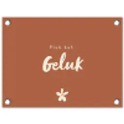 Pluk het Geluk tuinposter los doek klein -3d