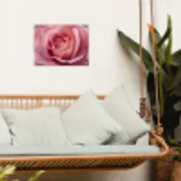 Roze - Roos - Romantisch tuinposter los doek klein -sfeer7