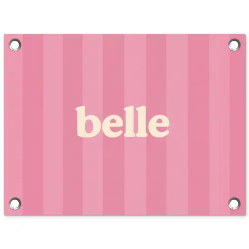 Roze - Gestreept - Belle tuinposter los doek klein -3d