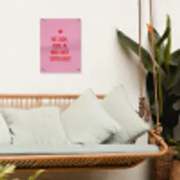 Roze - Zon - Quote tuinposter los doek klein -sfeer7