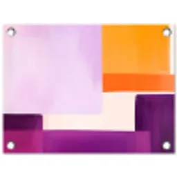 Vlakken - Abstract - Rechthoekig - Oranje tuinposter los doek klein -3d