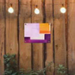 Vlakken - Abstract - Rechthoekig - Oranje tuinposter los doek klein -sfeer1