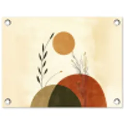 Planten - Abstract - Vormen tuinposter los doek klein -3d