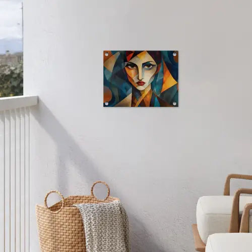 Portret - Abstract - Vormen tuinposter los doek klein -sfeer8