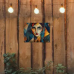 Portret - Abstract - Vormen tuinposter los doek klein -sfeer1