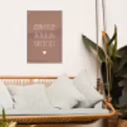 Spreuken - Adem kusjes in en blaas hartjes uit - Quotes tuinposter los doek klein -sfeer7