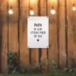 Spreuken - Papa - Papa ik lijk steeds meer op jou - Quotes - Stef Bos tuinposter los doek klein -sfeer1