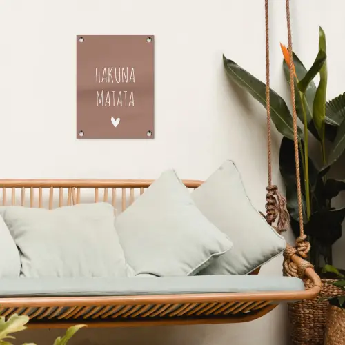 Spreuken - Hakuna matata - Quotes tuinposter los doek klein -sfeer7